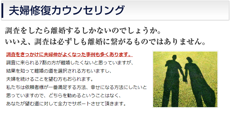 リッツ横浜探偵社の夫婦修復カウンセリングの公式画像